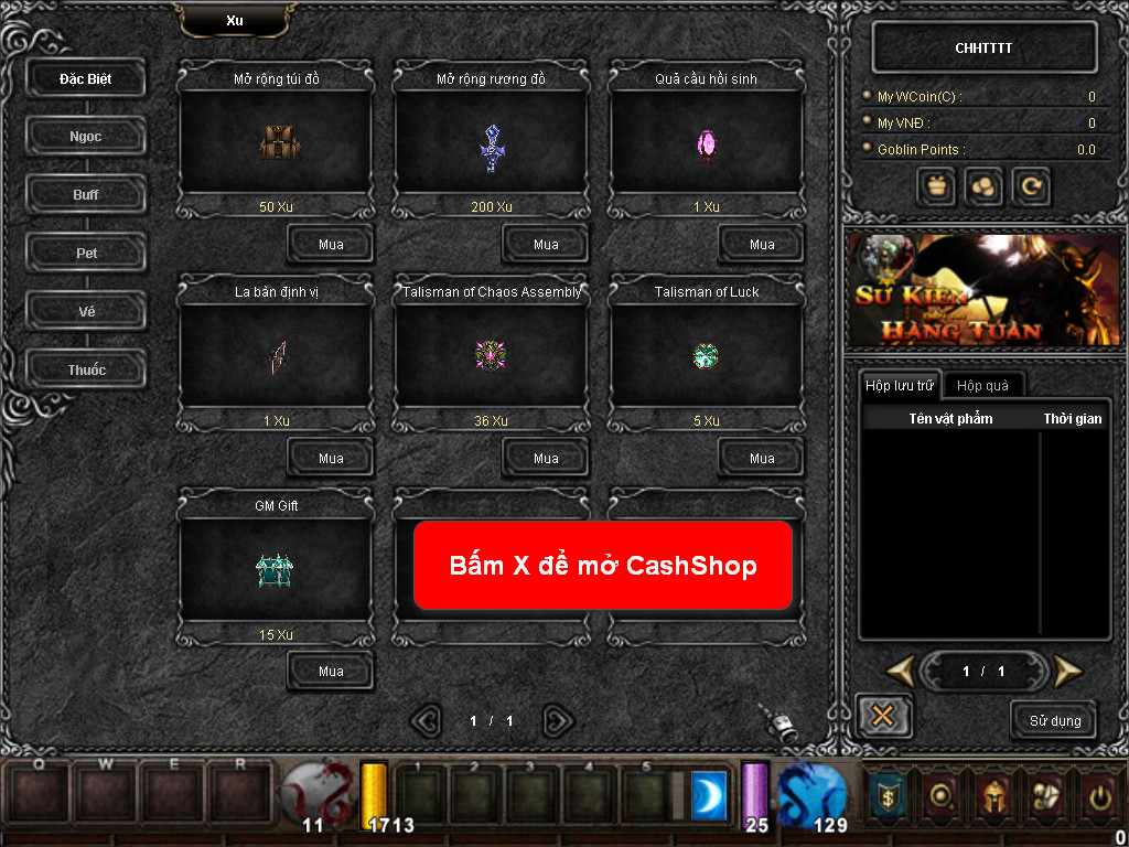 Chức năng chính của Game MU Huynh Đệ Chức năng chính của Game MU Huynh Đệ