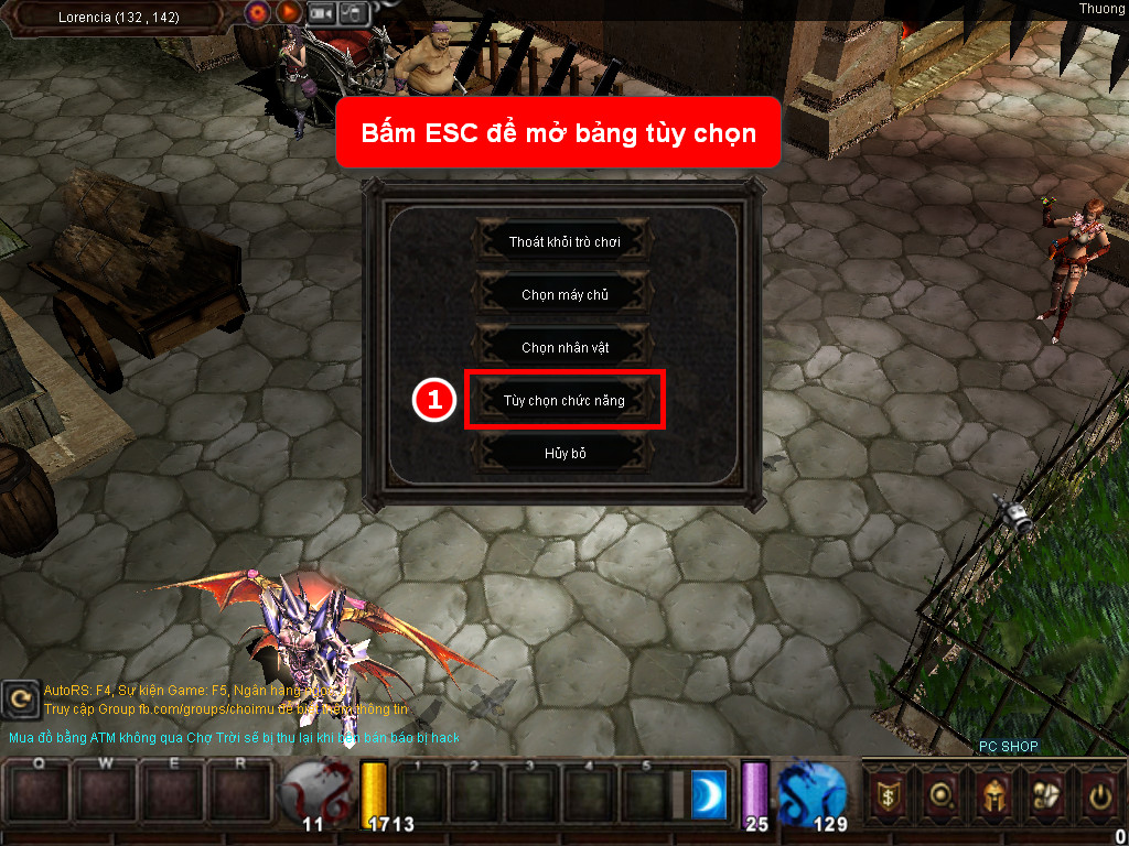 Chức năng chính của Game MU Huynh Đệ Chức năng chính của Game MU Huynh Đệ
